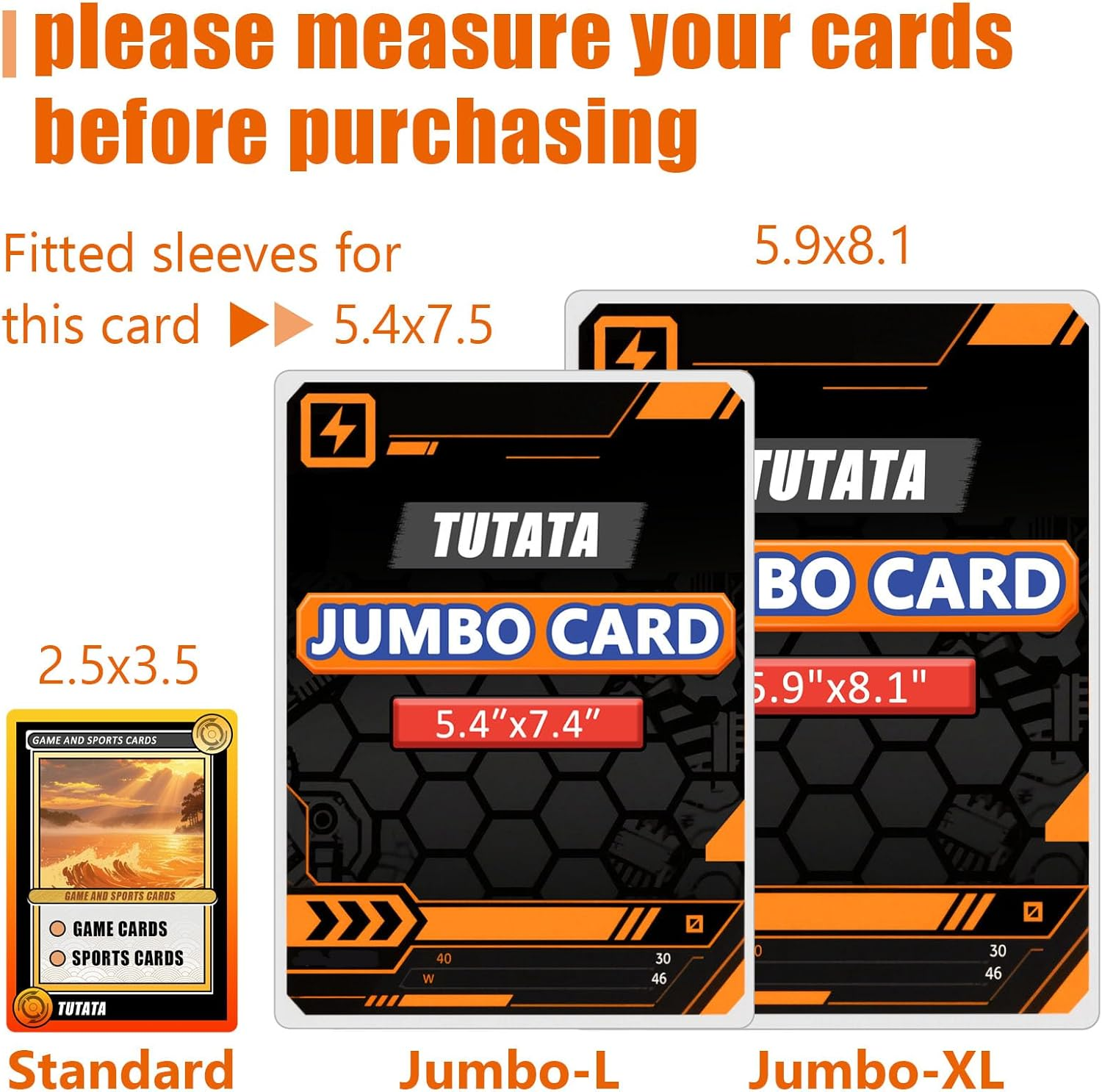 Jumbo-Card-Sleeves 5.4X7.5 4 Mil Extra-Thick Big Card Protector Sleeves Jumbo Card Protector-50 Pack