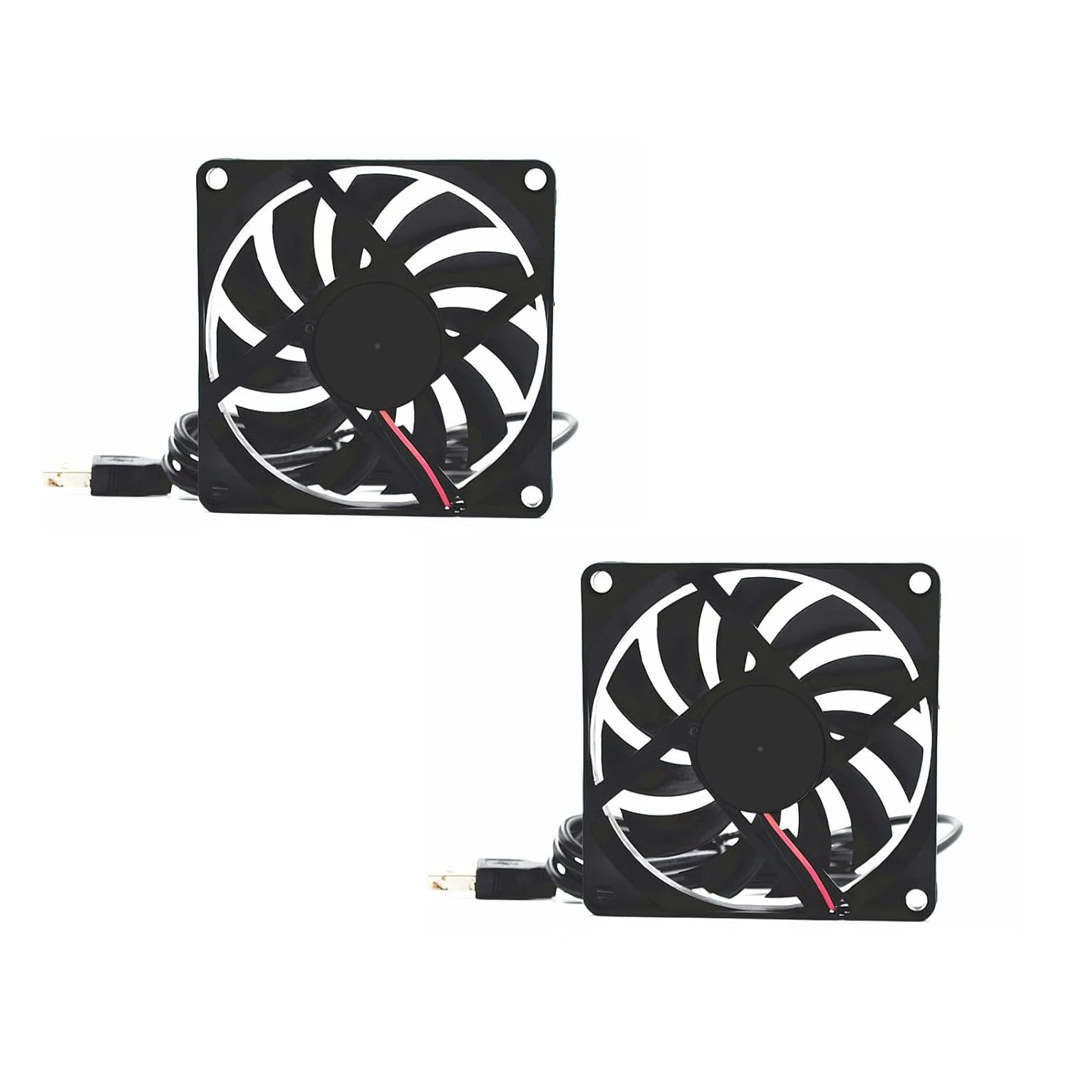 5V 0.25A 80Mm USB Computer Case Cooling Fan, 80X10Mm Brushless DC Cooler Fan, Quiet Operation, Sleeve Bearing, USB Connector for PC, Laptop, and Electronics Cooling (8Cm) image number 3