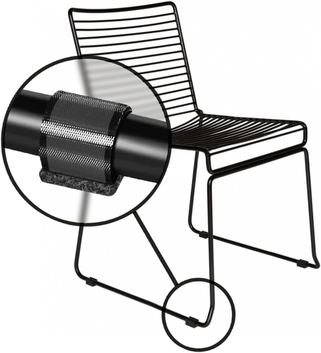 Gorillaoutdoor Sled Base Chair Floor Protectors/Wrap around Berber for Furniture with Tubular Legs and Bases (16 Pack) Wrap on Furniture Pads for Outdoor or Indoor Use image number 1