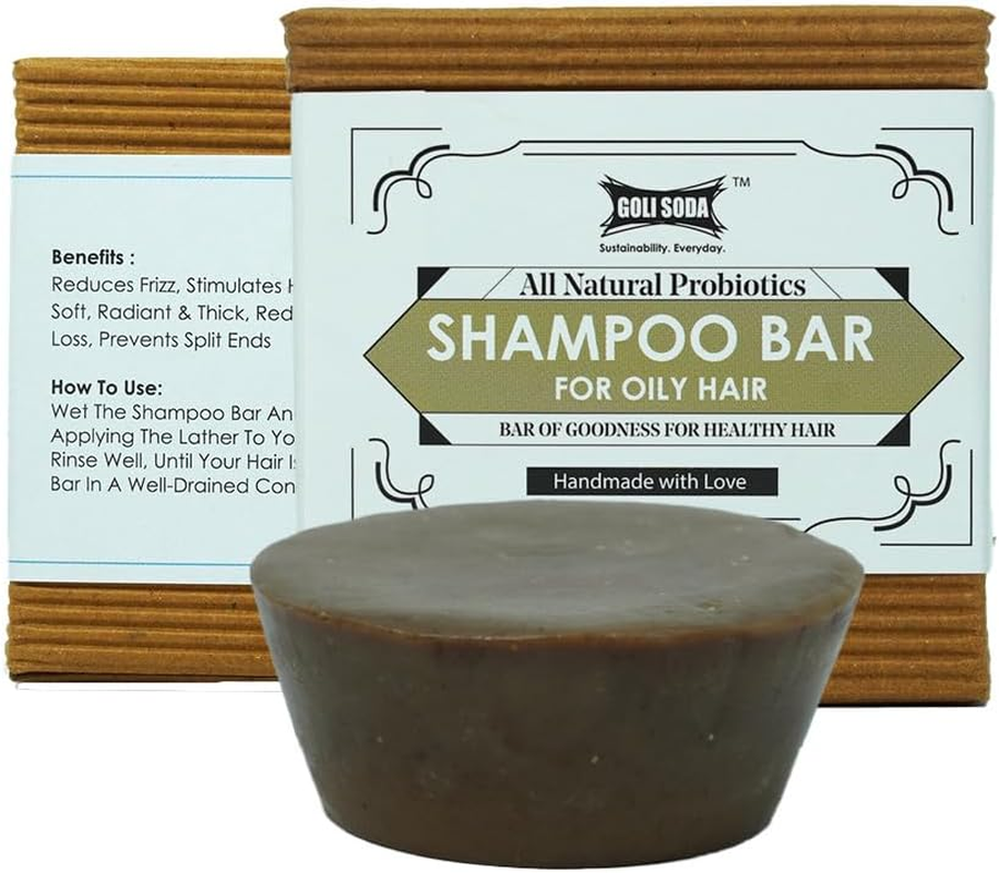GOLI SODA All Natural Probiotics Shampoo Bar for Oily Hair (Pack of 2) image number 2
