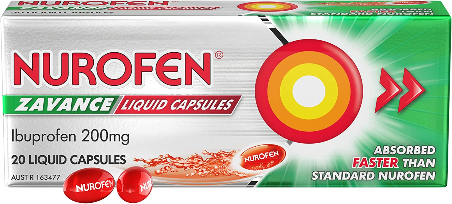 Nurofen Zavance Liquid Capsules Pain Relief 200Mg, Count of 20 image number 3