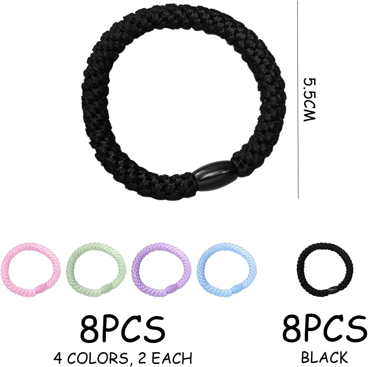 Pack of 16 Elastic, Thickened Headbands, Thickened Design, Strong Elasticity, Not Easy to Break, Robust and Durable, Suitable for Long and Thick Hair. image number 1