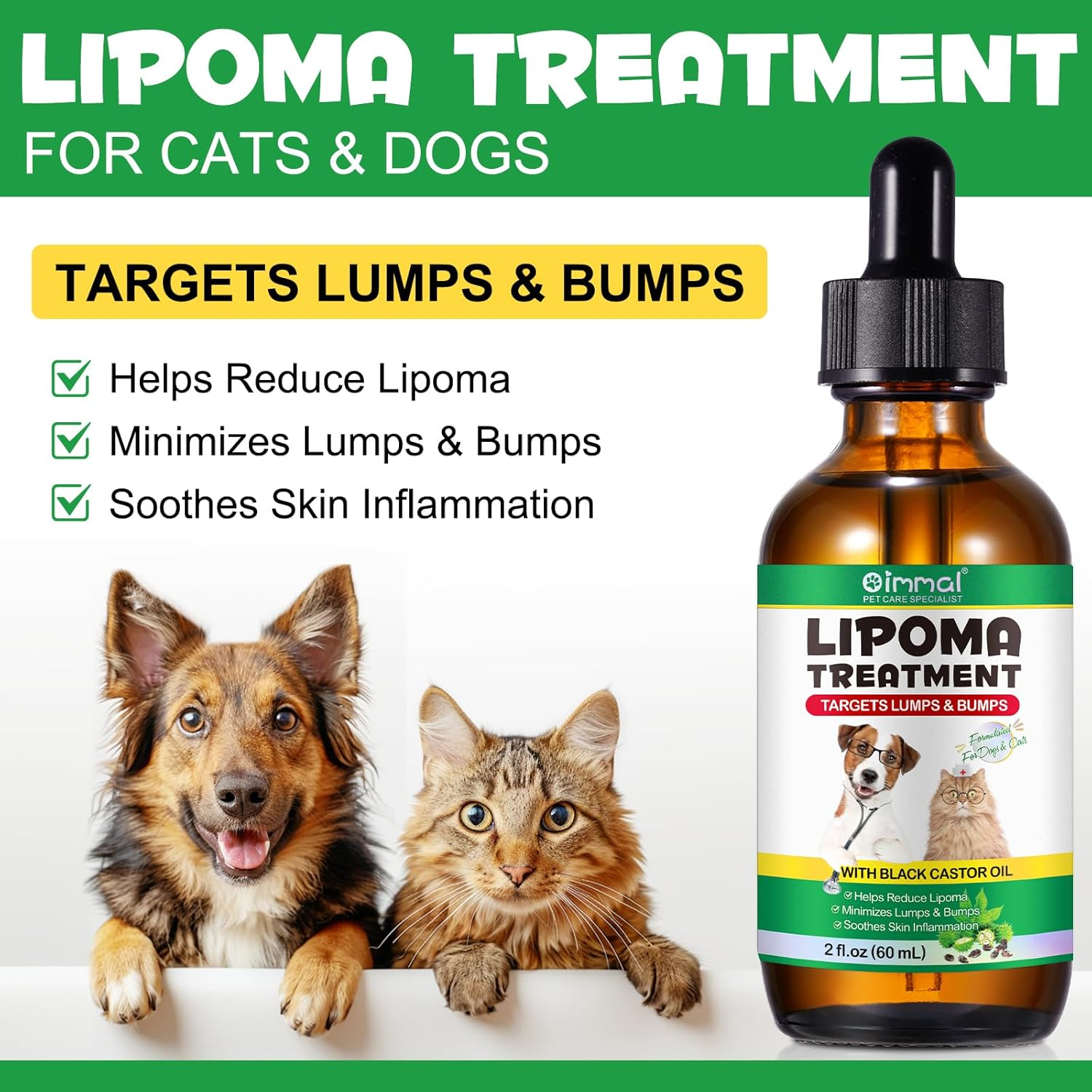 Dog Lipoma Support Drops 60Ml | Black Castor Oil, Flaxseed Oil, and Vitamin E | Natural Skin and Coat Care | Gentle Formula for All Dog Breeds image number 3