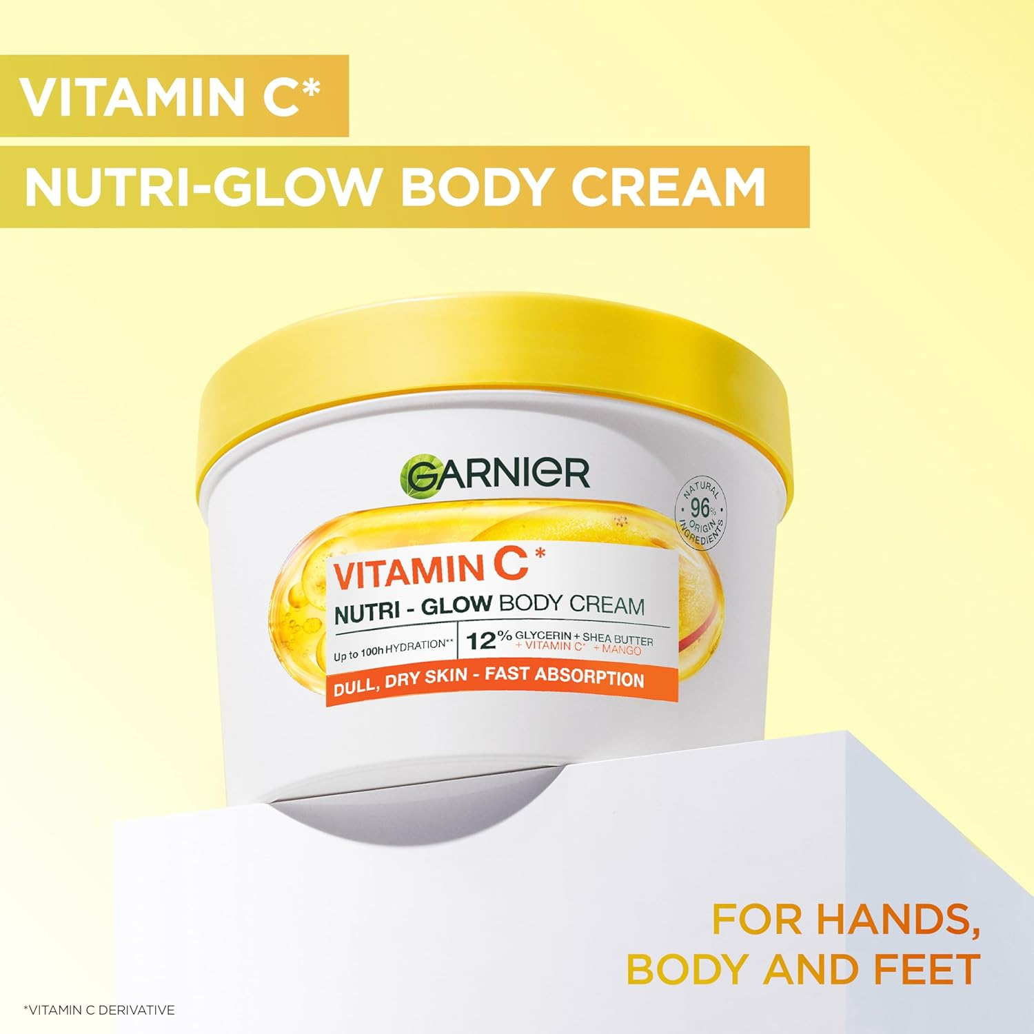 Garnier Body Superfood Mango and Vitamin C 48H Nutri Glow Cream, 380 Ml image number 4