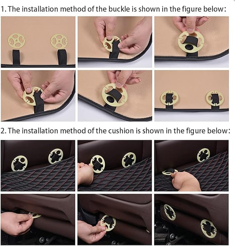 Car Front Seat Cover Cushion Pad with Storage Pocket,1Pc Car Seat Front Pad Auto Front Seat Protector Pad with Storage Pocket,Front Bottom Seat Protector Pad Car Seat Cover with Storage Pocket,Black image number 6