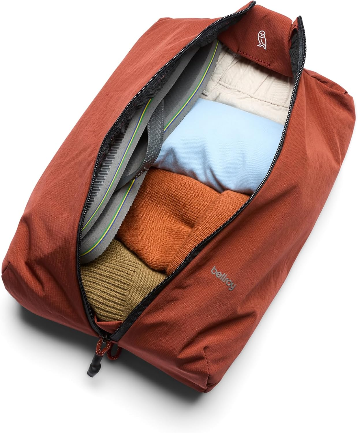 Bellroy Lite Packing Caddy 8L (Travel Organizer Packing Cube, Zip-Up Storage Solution for Travel near or Far) - Clay - Ash image number 5