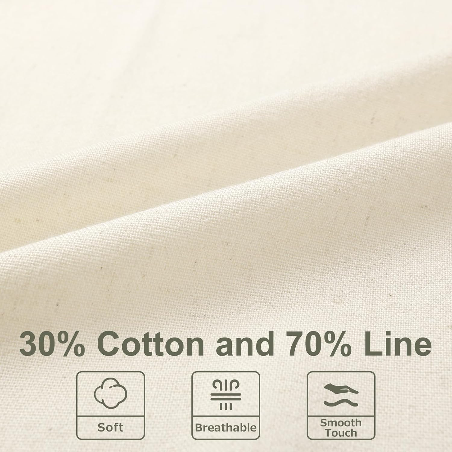 Surblue Cotton Linen Aprons for Women Cross Back Kitchen Apron with Pockets Pinafore Dress for Baking Cooking Gardening Work - Beige image number 6