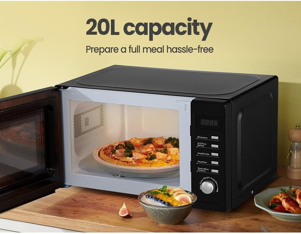 Comfee 700W Kitchen Microwave Oven, 20 Liter Capacity, Black image number 3
