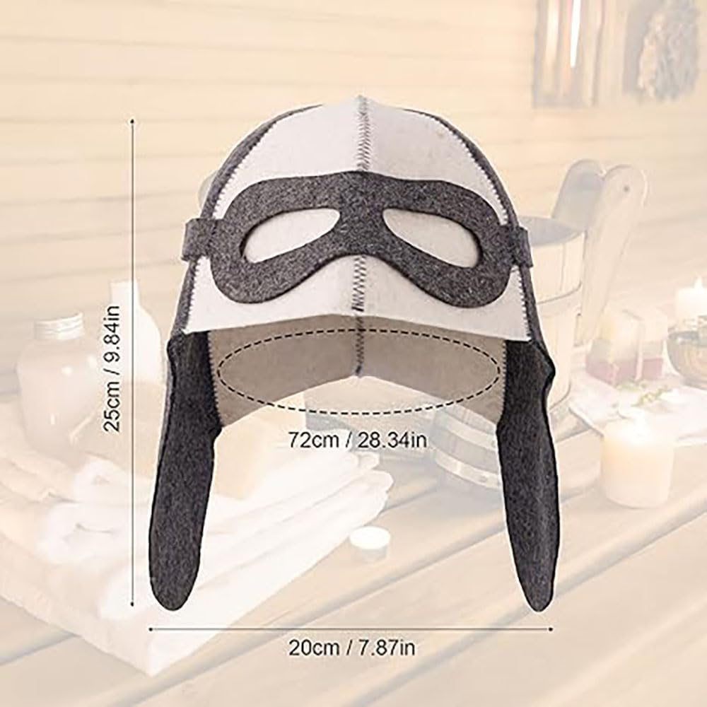 Lyhaogao Creative Felt Sauna Hat for Men and Women, Breathable Wool Pilot Cap for Steam Room Thermal Insulation Headwear for Sauna Sessions, Hot Yoga, Relaxation, Lightweight and Sweat Wicking Design image number 4