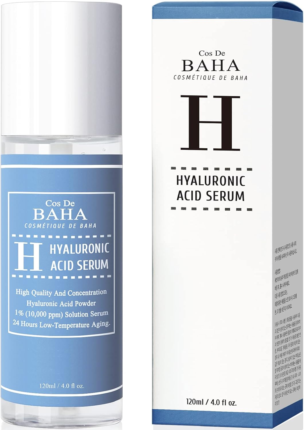 Cos De Baha Pure Hyaluronic Acid 1% Serum 60 Ml 10000Ppm - Intense Hydration (120 Ml) image number 2