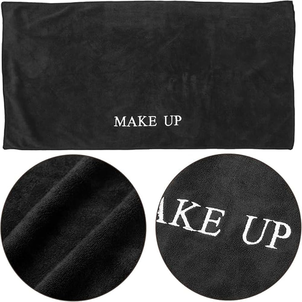 40Cm X 80Cm Dual-Side Black Makeup Mat for Vanity Top, Dressing Table, and Workbench Protector and Table Cover
