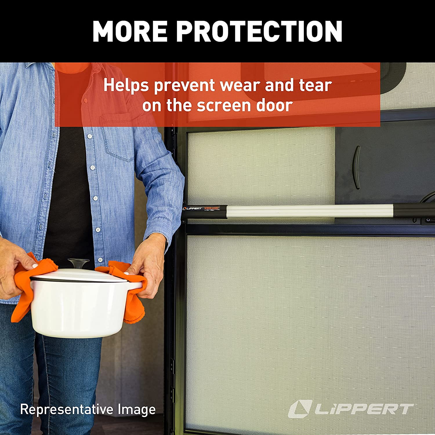 Lippert Screen Assist RV Screen Door Cross Bar