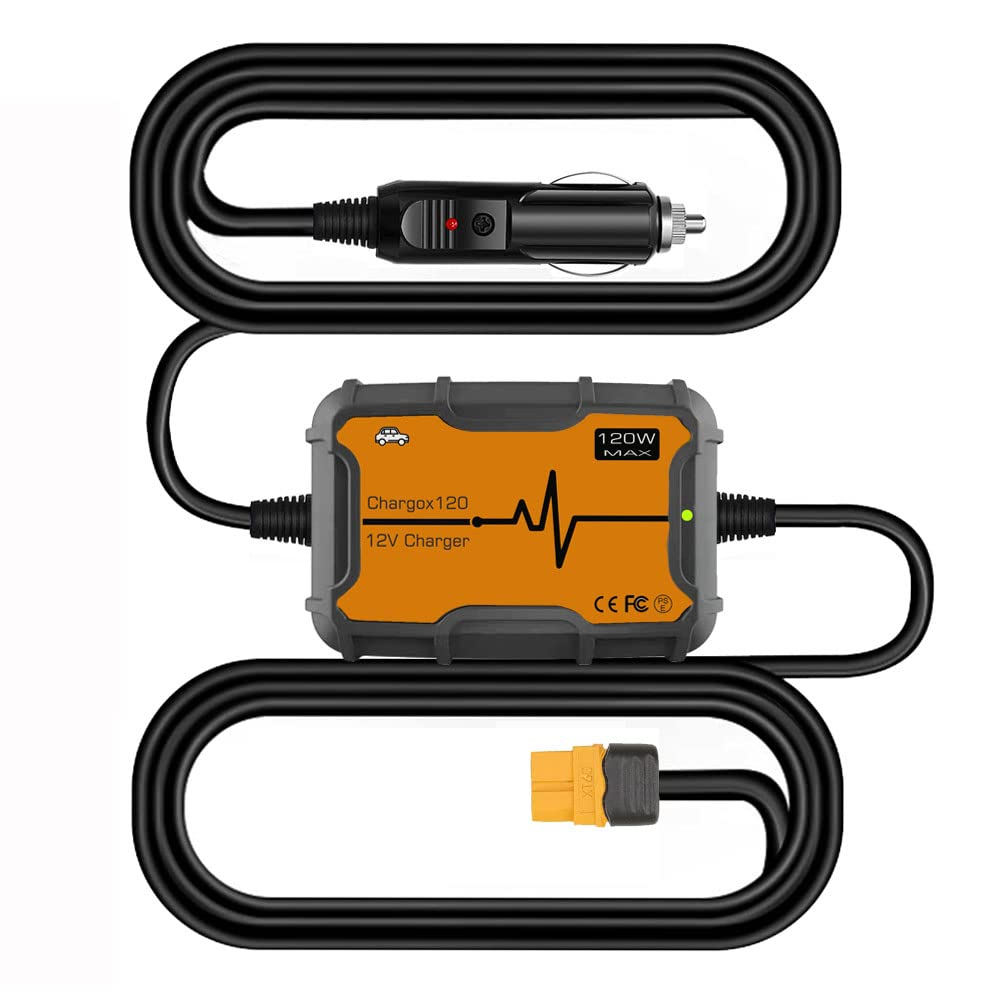 DC 12V/24V Car Cigar Cable to XT60 Connector Quick Charging 120W Works with Ecoflow Delta Powerstations (120W Quick Charging) image number 3
