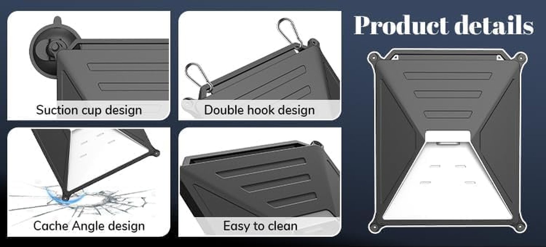 Starlink Mini Suction Cup Mount,Starlink Mini Car Mount Protect Silicone Case for 2-In-1 Roof Cover for Sunroof Window,Ensure Stable Satellite Signal for Cars, Rvs, Trucks, Boats and Road Trips(Black)