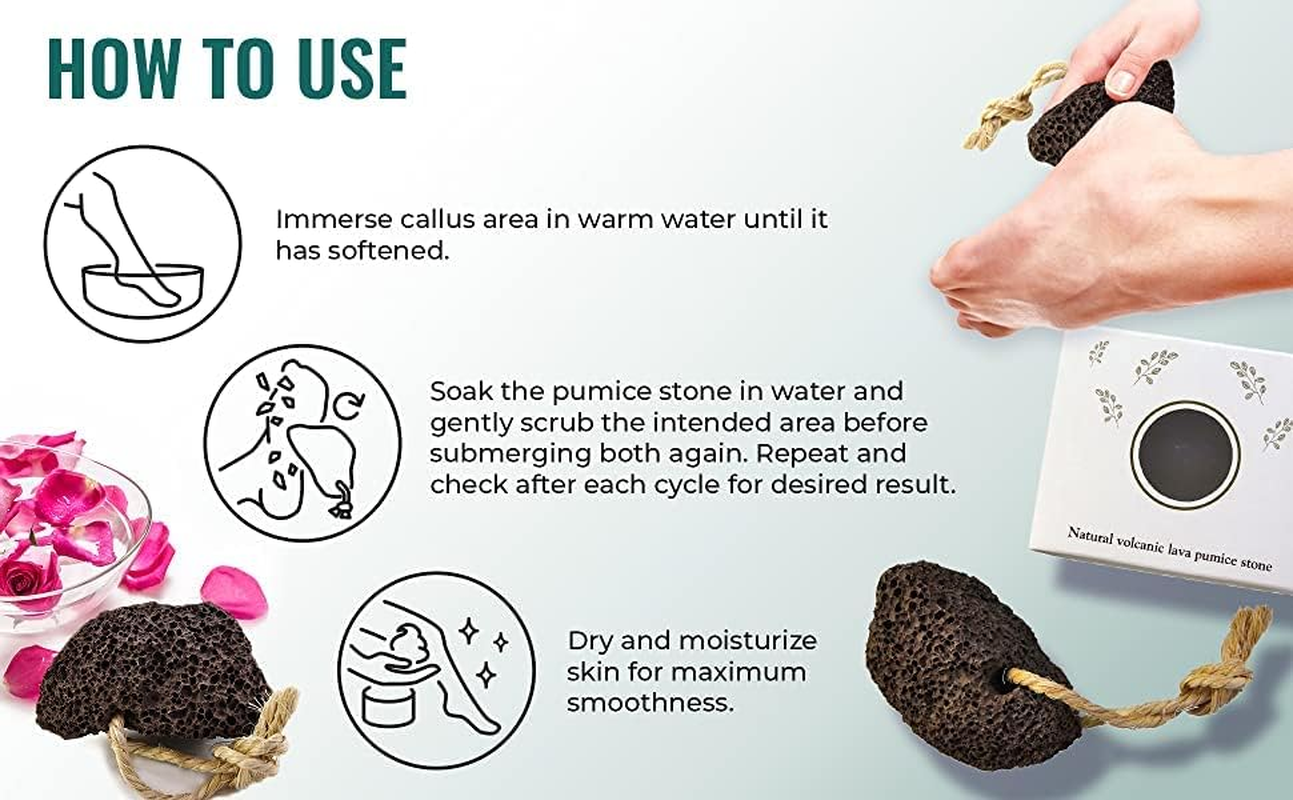 Natural Elephant Natural Volcanic Lava Pumice Stone Callus and Foot Pedicure Rock Scrub Packs (Single Pumice Stone)