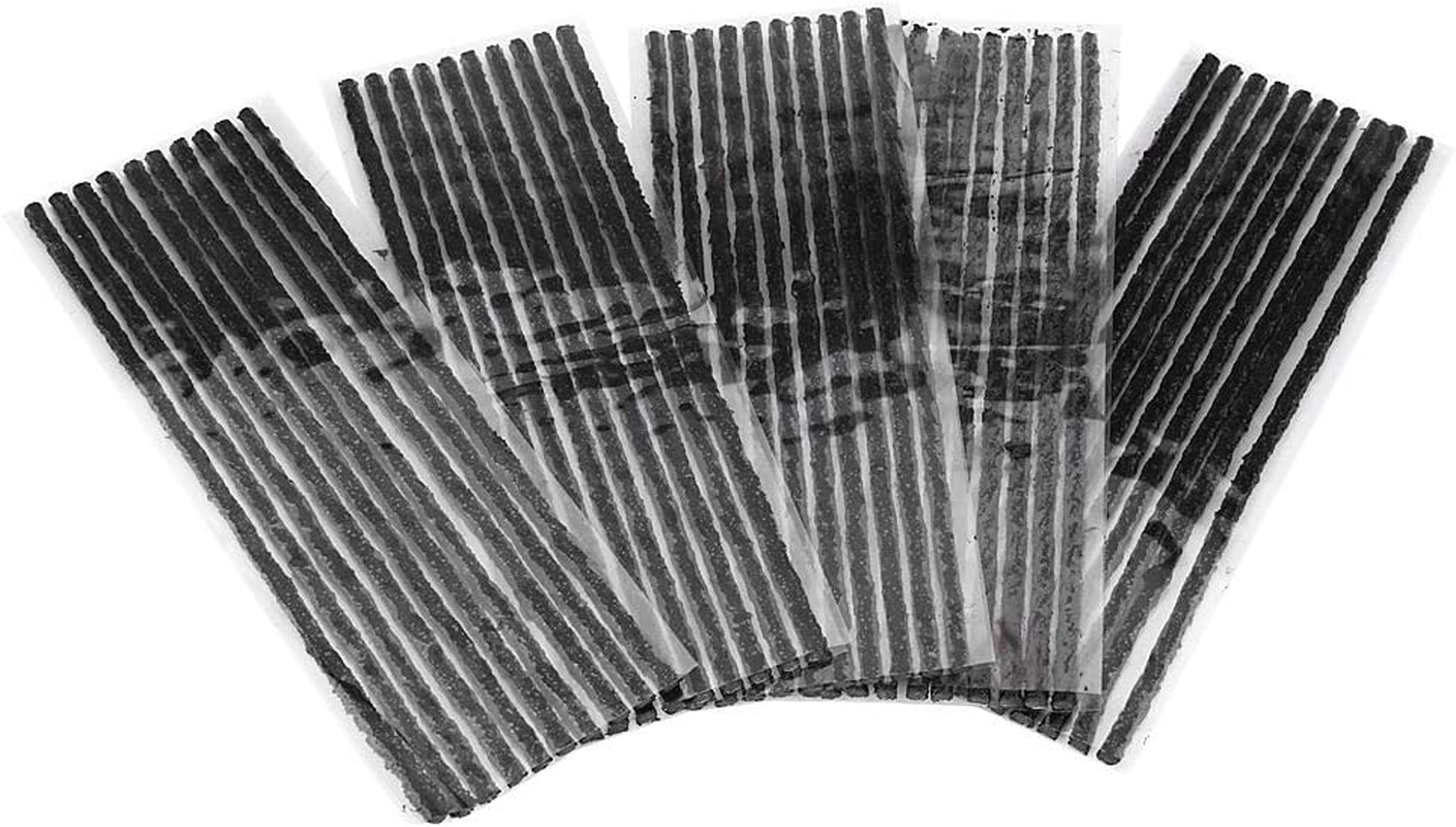 CHICIRIS 50Pcs Tire Repair Rubber Strip, Professional Tire Puncture Repair Strips, Size 200 * 3.5Mm, Suitable for Car Motorcycle image number 2