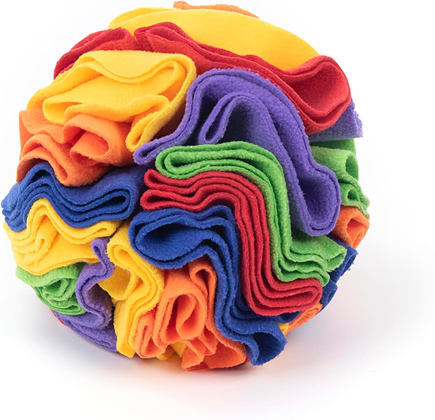 Dog Snuffle Ball, Dog Sniff Mat Fleece Foraging Mat Interactive Dog Toys Ball for Small Medium Large Dog Anxiety Relief (Multicolour1)