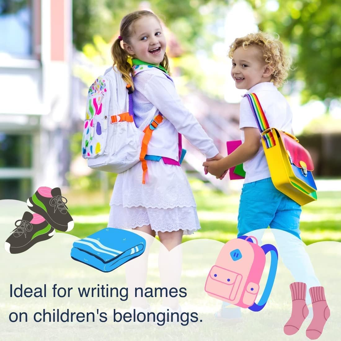 Artline Fabric Markers Permanent for Clothes, High Density Instant Dry Ink for Bright Clothing & Labels, Fabric Marker with 1.2 Mm Fine Tip, White, Pack of 12 image number 2