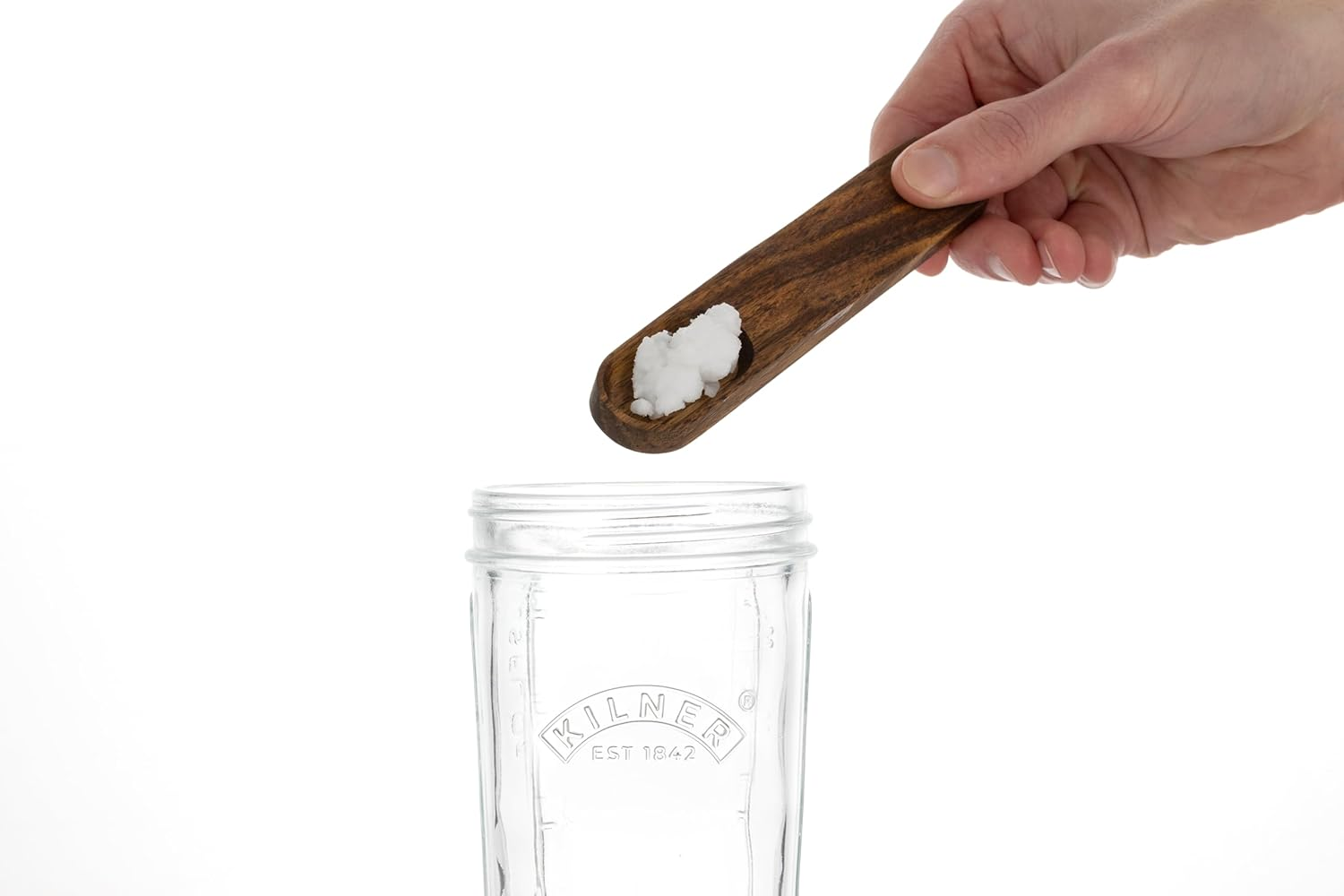 Kilner Glass Kefir Jar Set, 500Ml with Silicone Strainer Cap, Beechwood Measuring Spoon and Stainless Steel Lid - 0025.084 image number 6