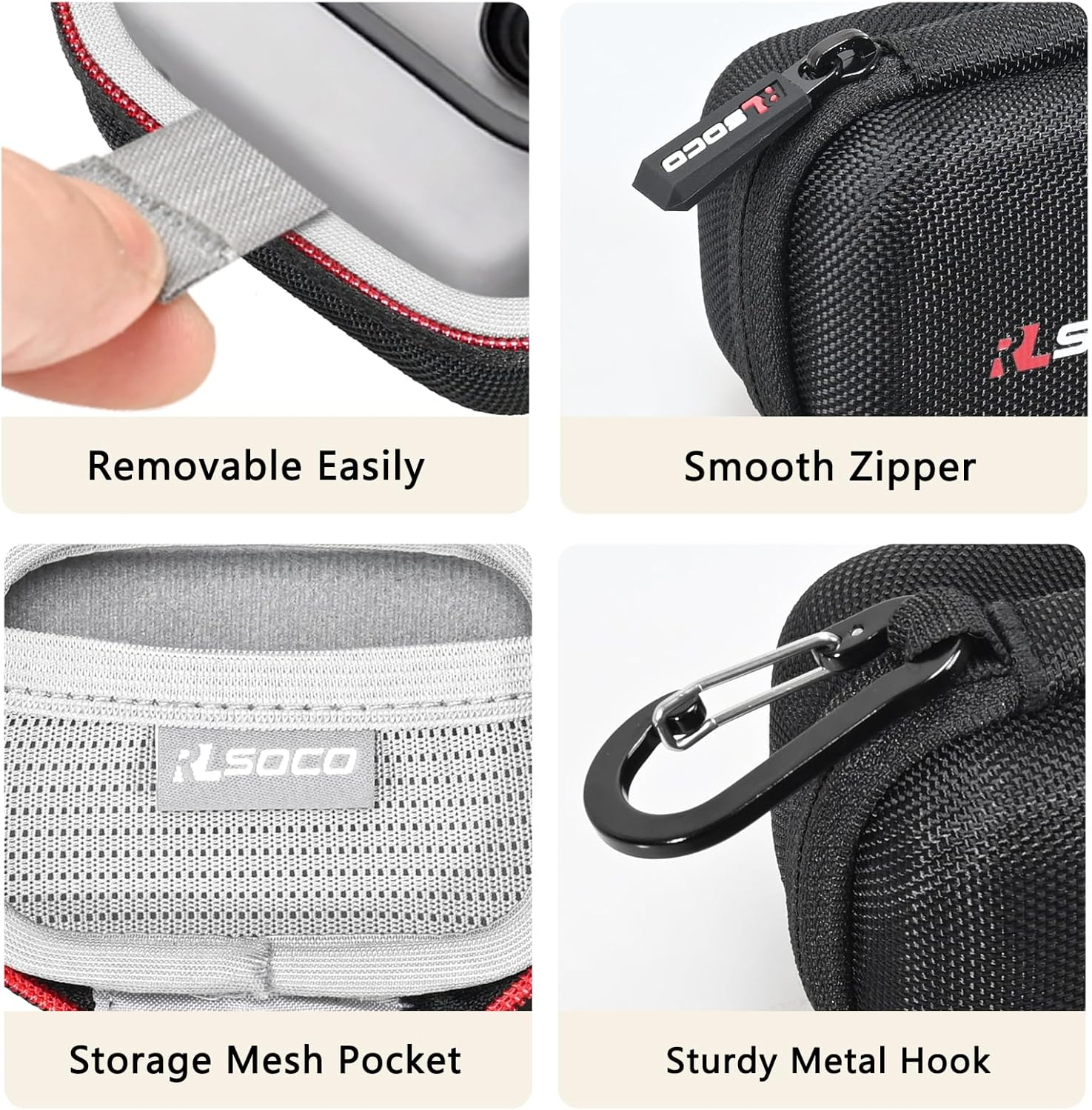 Case for INSTA360 GO3S/GO 3 Action Camera, Portable Travel Storage Case for Tiny Portable Vlogging Camera by Rlsoco-Black (Case Only) - Grey image number 3