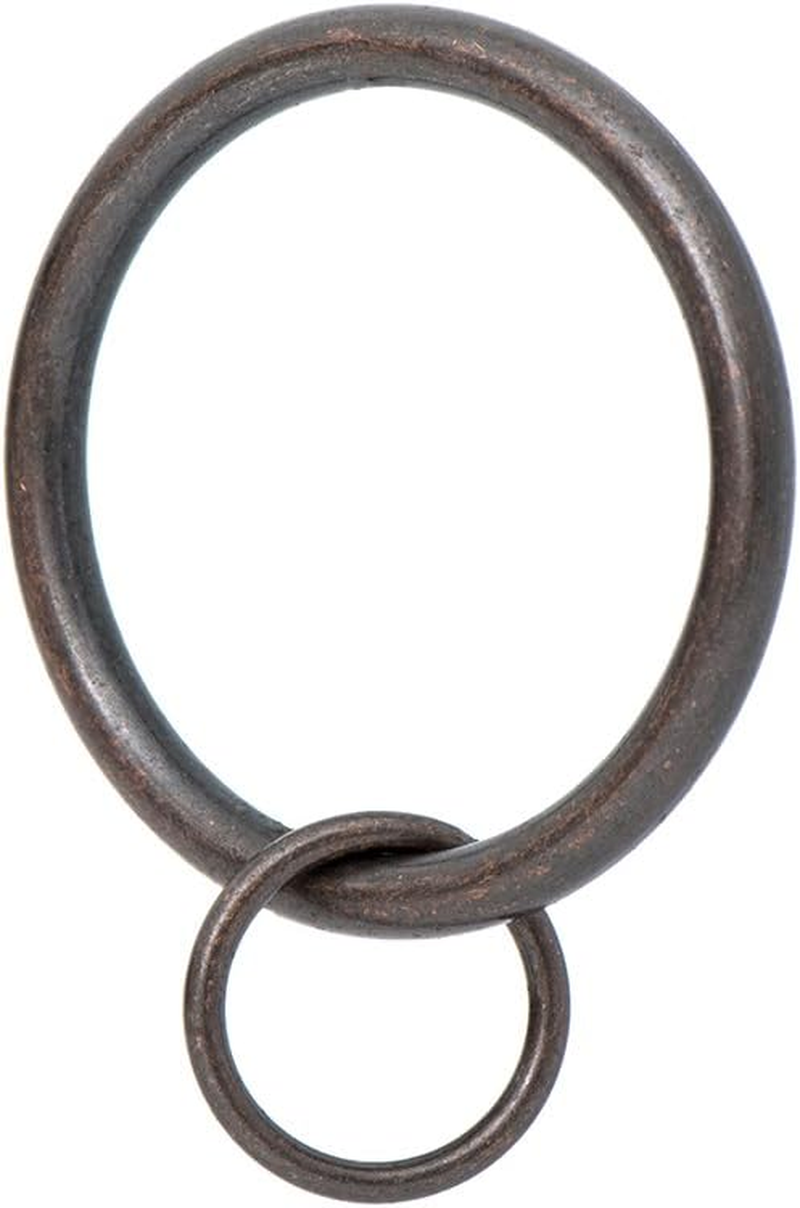 (Black) - Ivilon Drapery Eyelet Curtain Rings - 5.1Cm Ring Loop for Hook Pins, Set of 14 - Black image number 3