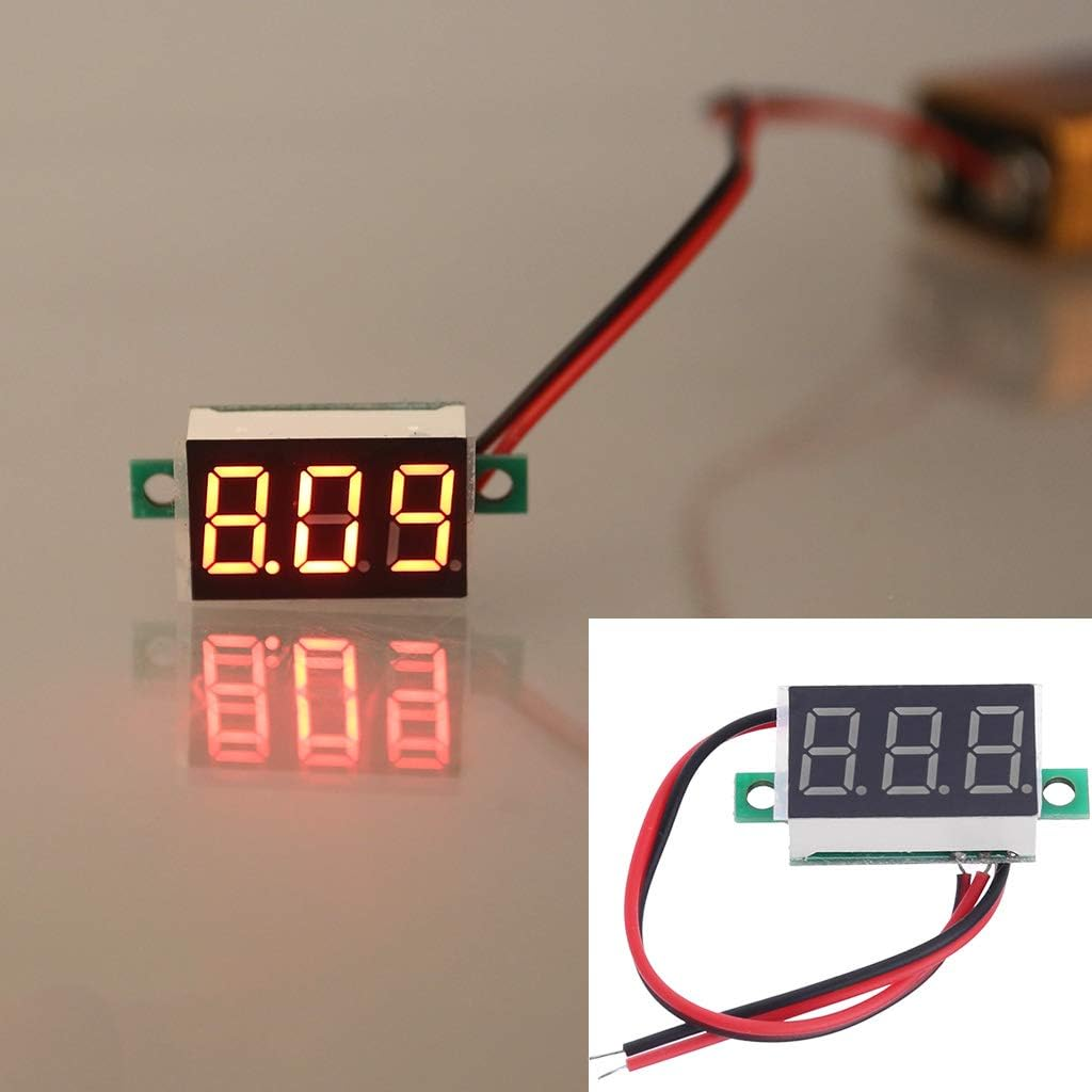FGDTREE 4.5-30V 2-Wire for Voltage Meter Digital Voltmeter LED Display Panel Voltage Automotive Parts Digital Meter Current Meter Multi Meter Multimeter Meter Voltage Meter Current Meter