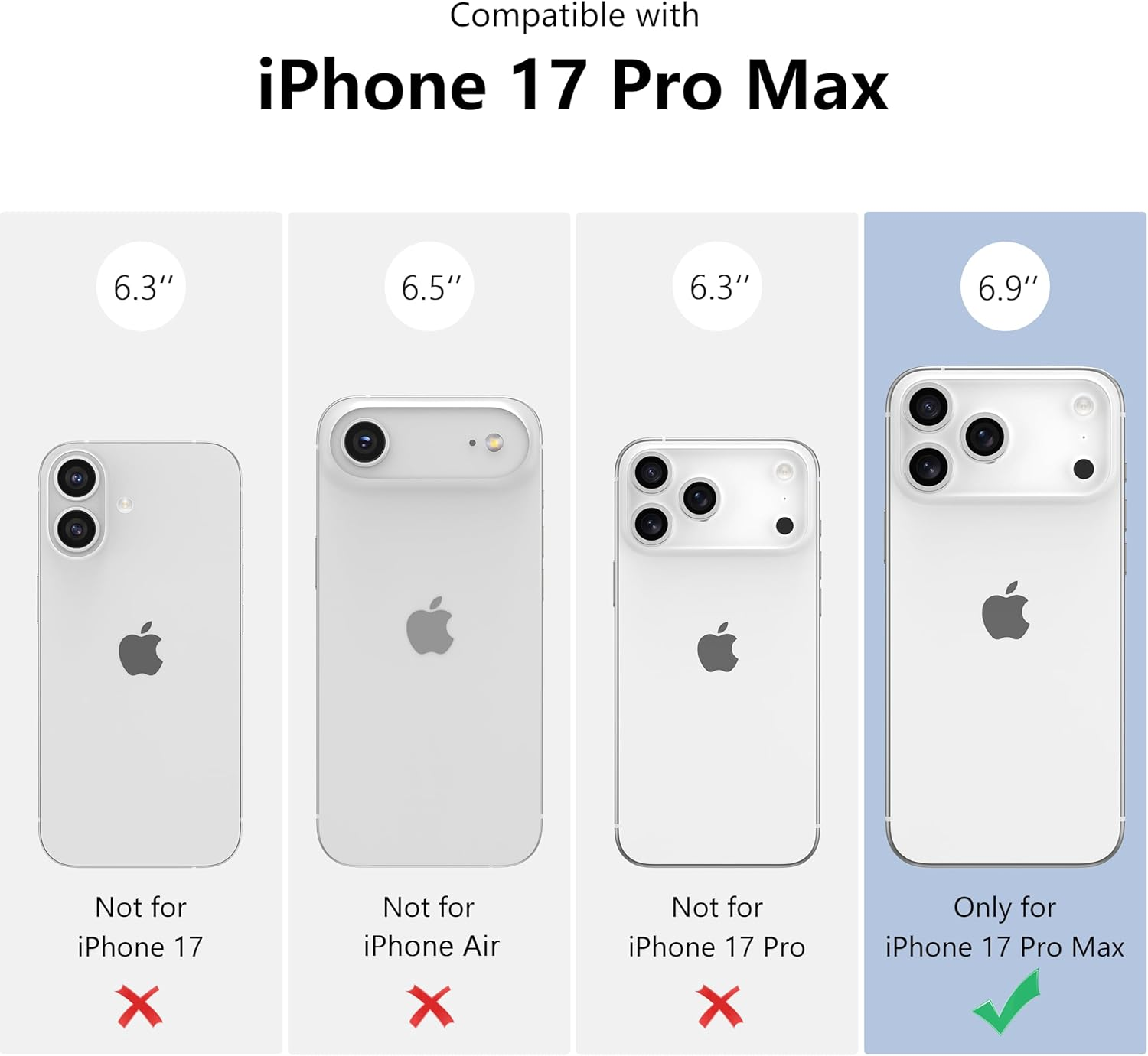 ZTOFERA for Iphone 17 Pro Max Case, Cute Mirror Case with 3D Love Heart for Girls Women Makeup, Flexible Shockproof Anti-Scratch Protective Cover for Iphone 17 Pro Max - Sliver 5 Hearts image number 2