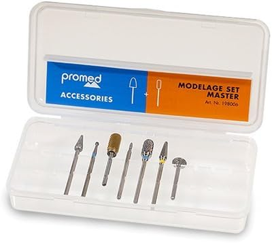 Promed Master Sanding Set 7 Sapphire Carbide and Diamond Grinding Bodies, Bit Set, Nail Cutter Attachments, Nail Cutter Accessories image number 1