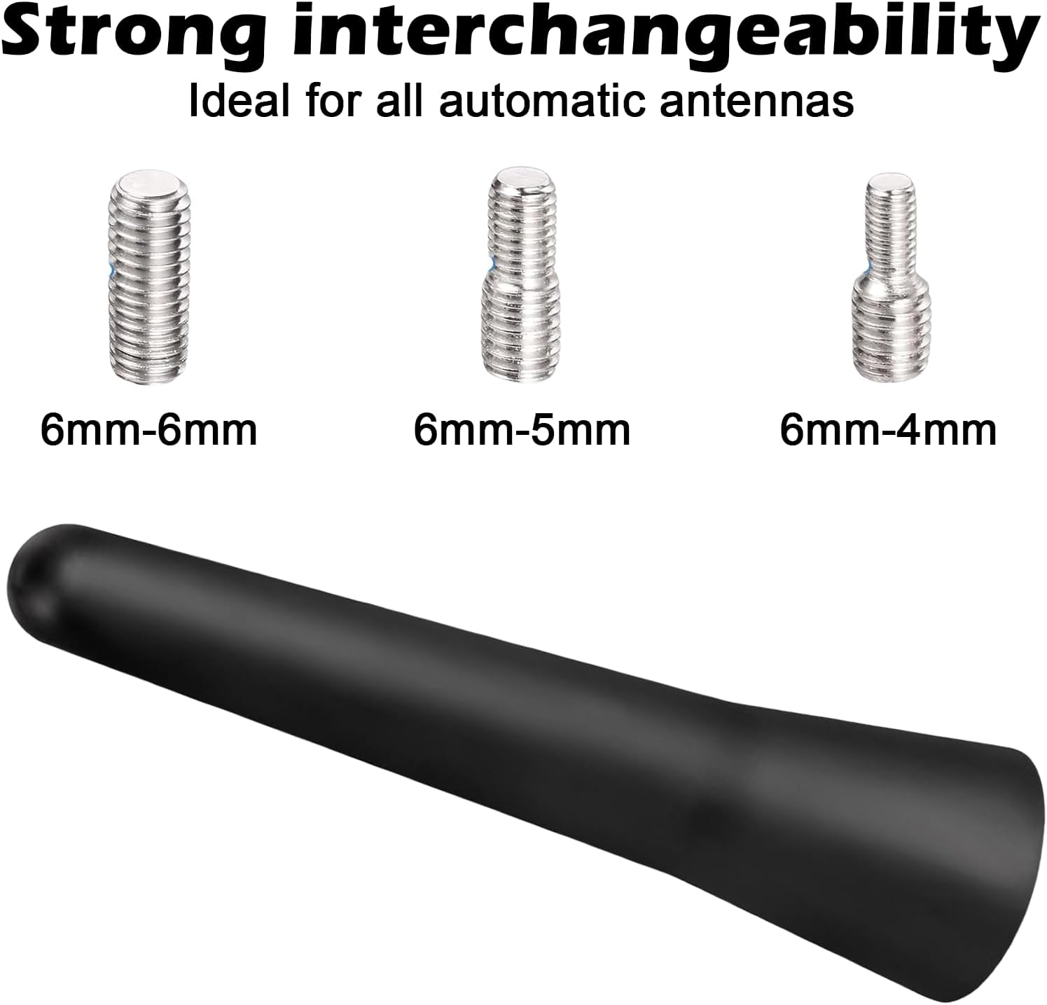 Hrenvaxil Car Radio Universal Vehicle Roof Mount Short Antenna, 6.5Cm/2.5 Inch Mini Antenna Compatible with Toyota, Honda, Subaru, GMC, Chevrolet, Nissan, Ford, Jeep Etc