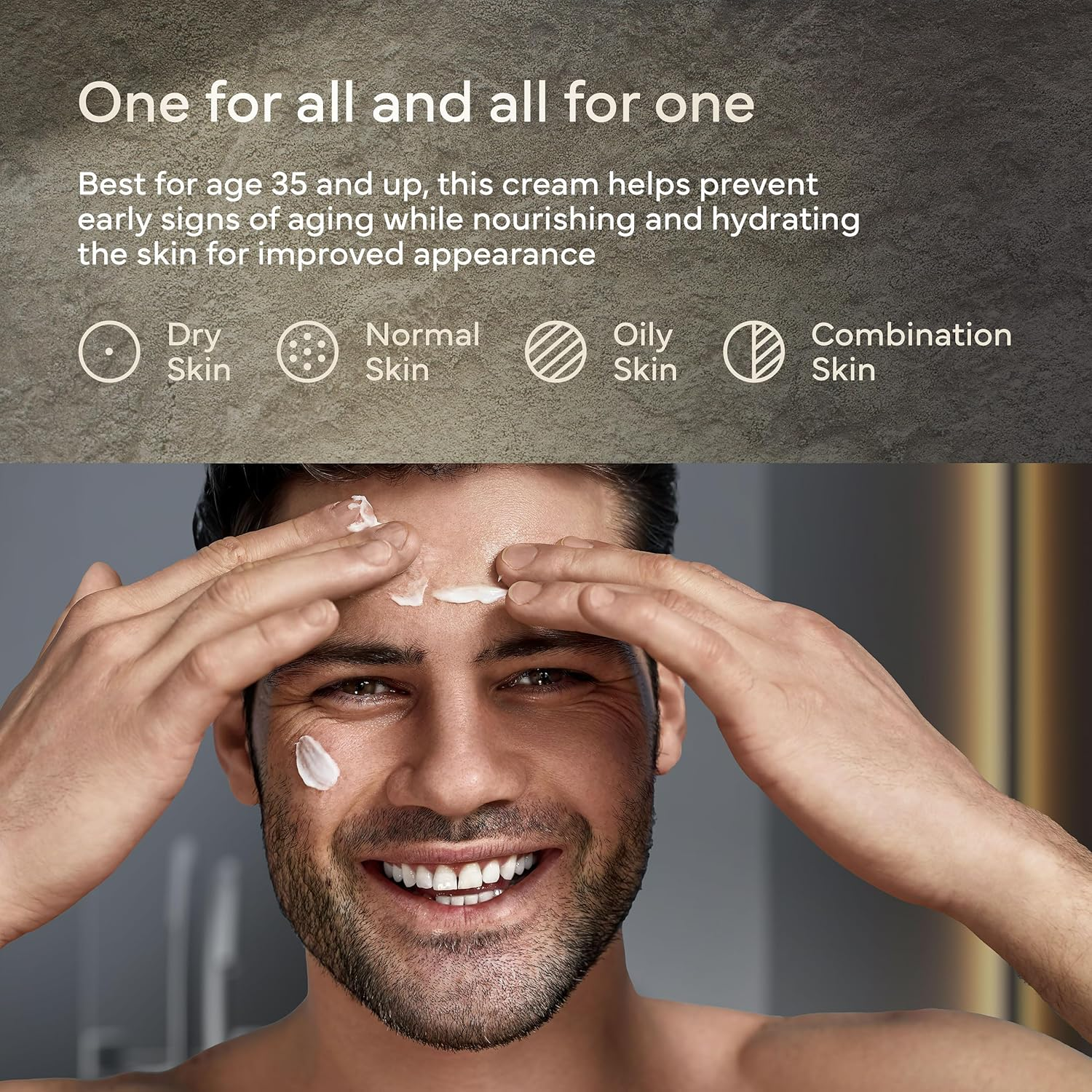 SEACRET Men'S All-In-One Face Cream, 7-In-1 Day & Night Moisturizer, Non-Greasy, Anti-Aging Formula with Dead Sea Minerals to Hydrate Skin and Help Reduce Wrinkles, Dark Spots & Puffiness. 4.4 Fl.Oz. image number 5