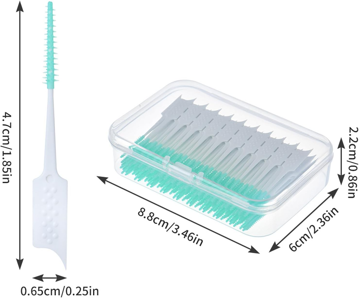 200Pcs Soft Toothpick,Disposable Dental Picks FLOSS for Teeth Cleaning, Toothbrush Clean Tool, Interdental Flosser Picks Teeth Cleaning Tool with Portable Case for Adult and Children,Green Colors