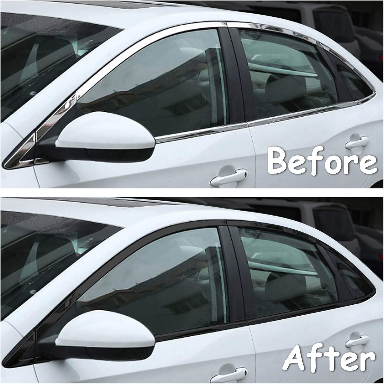 Free Tool Kit High Gloss Vinyl Wrap Kit for Black Out Chrome Delete Window Trim Door Trim (2Inches X 30Feet) image number 2