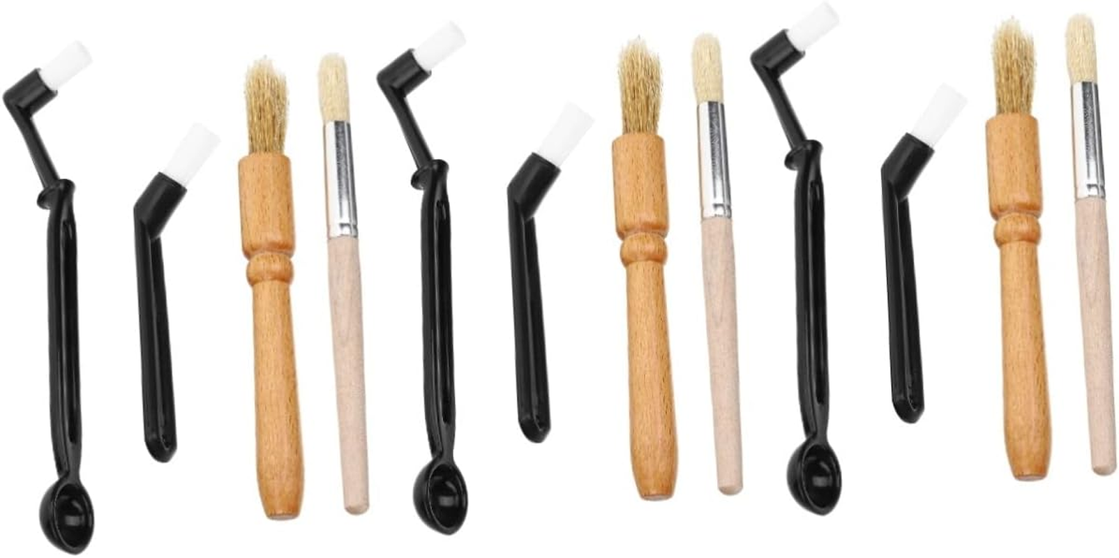 KICHOUSE 3 Sets Espresso Maker Brush Machine Cleaning Brush for Espresso Machine Long Handle for Tea Powder Sugar Baking Powder