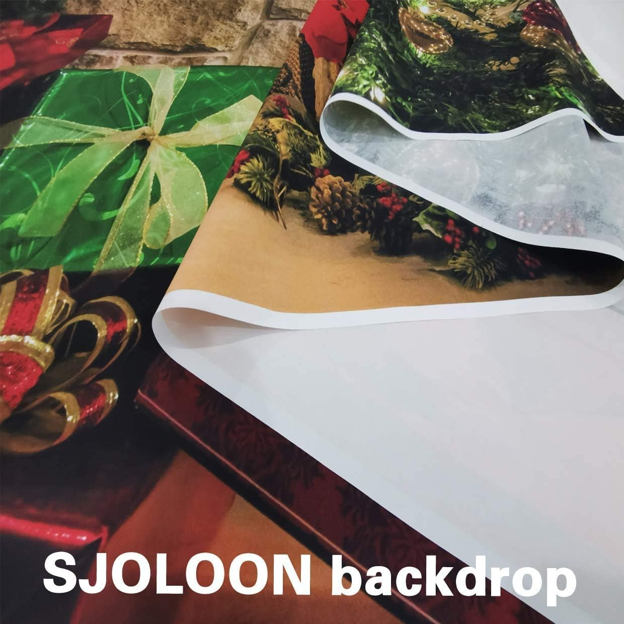 SJOLOON 7X5Ft Christmas Photography Backdrops Child Christmas Fireplace Decoration Background for Photo Studio (11209) image number 5