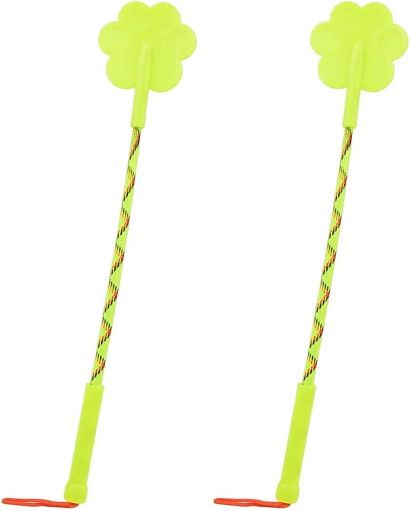 AIMALL 2PCS Flexible Dog Training Stick, Rubber Claw-Shaped Tip, Durable Interactive Pet Training Device, 16.53In Length, Available in Orange, Pink, and Green