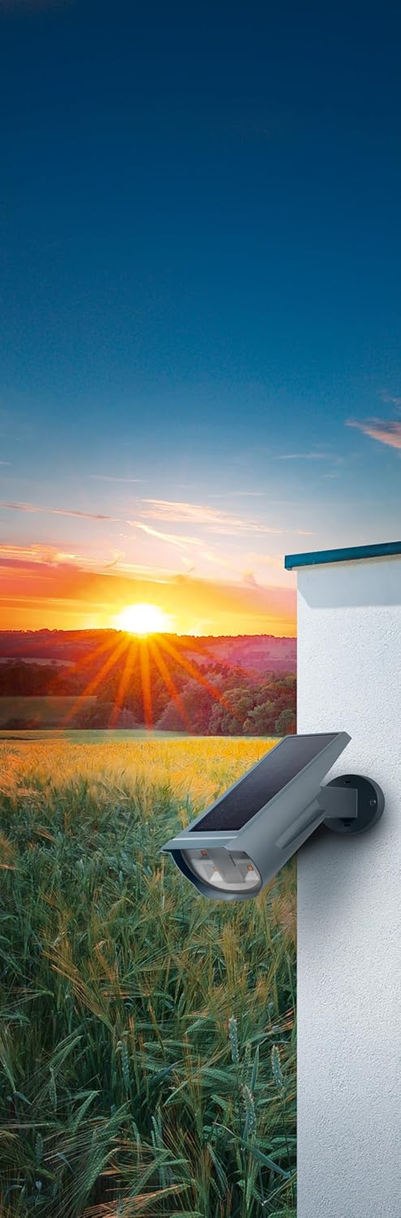 OSRAM Solar Spot RGB & Warm White with Ground Spike and Wall Mount Daylight Sensor IP44 Protection Solar Powered Spotlight for Garden Patio