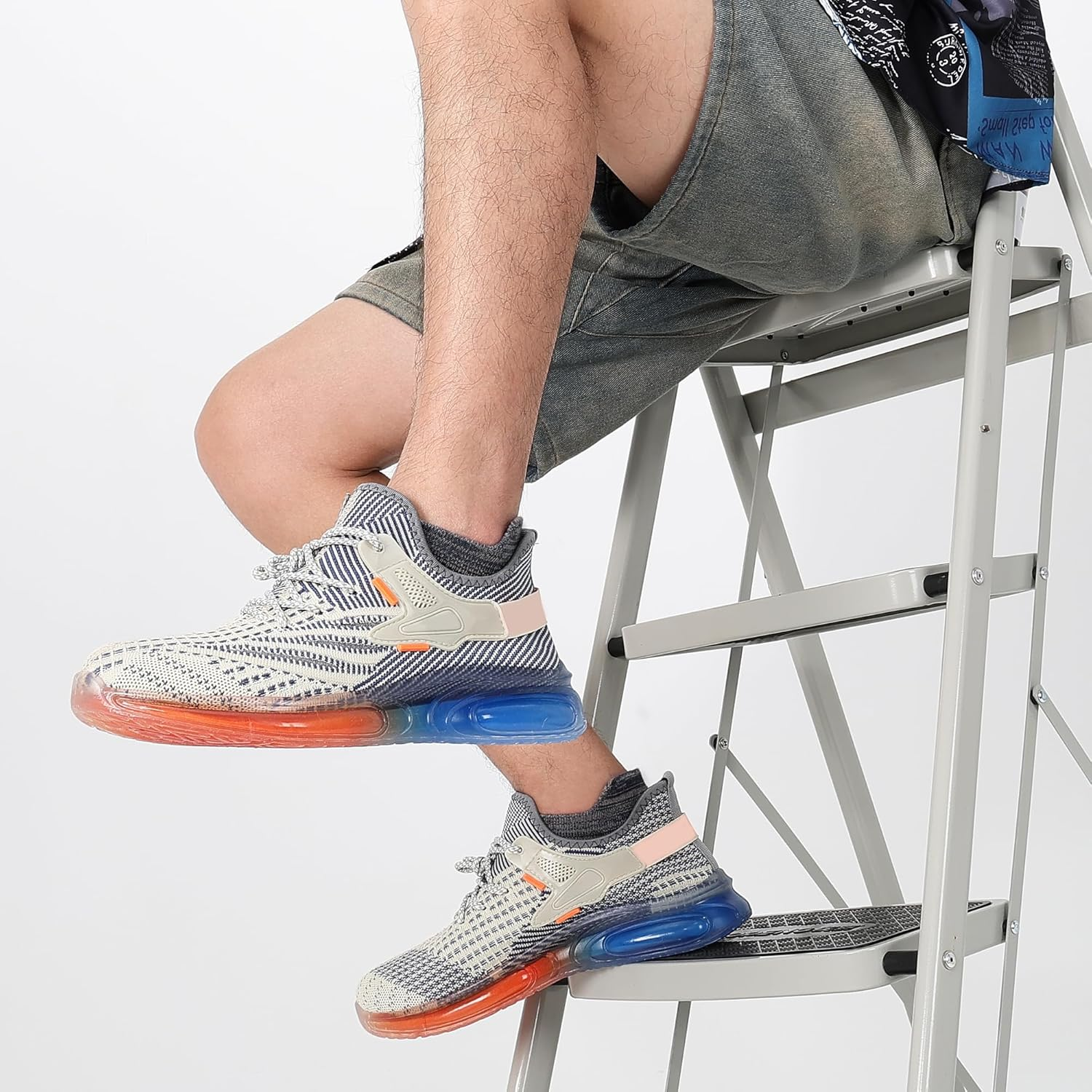 Closemate Ankle Socks for Men 5 Pairs Low Cut Colorful Socks Cotton Non Slip Short Socks image number 4