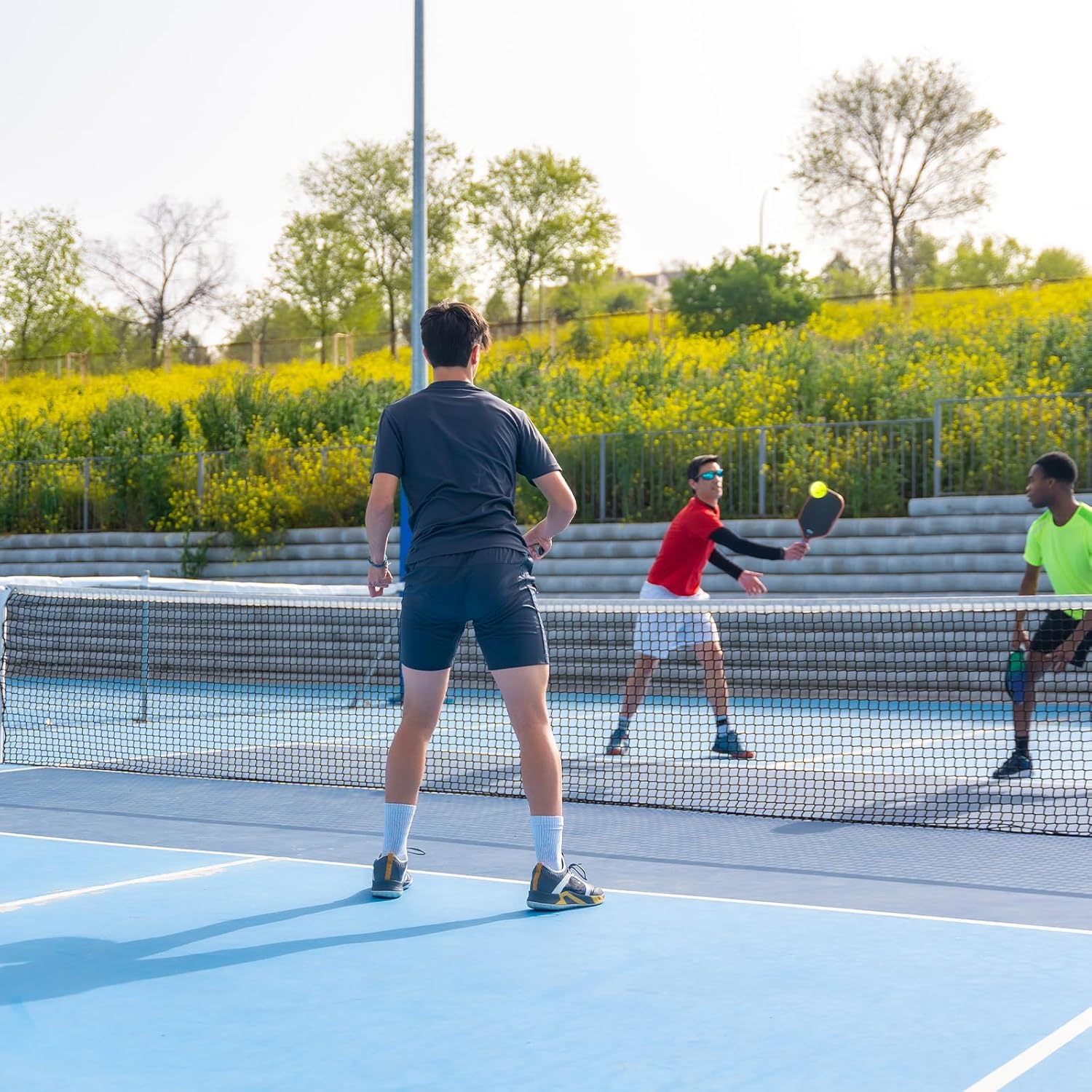 TEAONE Outdoor Pickleballs, 4 PCS High Elasticity & Durable Pickle Balls for All Style Pickleball Paddles (40 Holes) image number 2