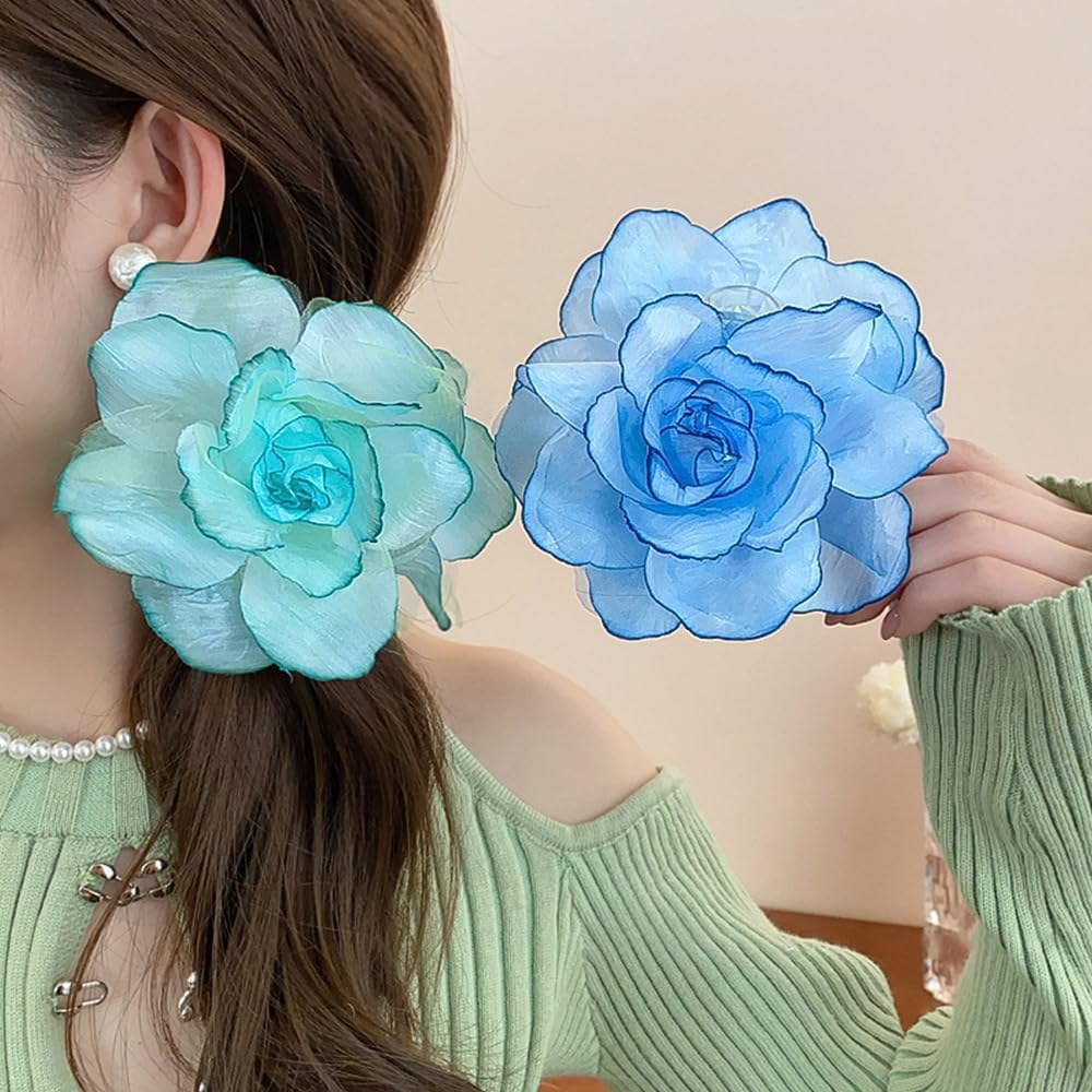 XFSRG Women'S Elegant Flower Hair Clips Large French Hair Pin for Weddings Parties Everyday Hair Accessories Women image number 4