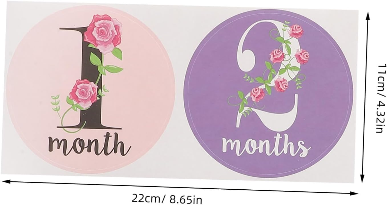 Generic Baby Stickers and Monthly Stickers for Newborns 12Pcs Creative Photo Prop for Babies for Newborn Memory Keepsake image number 4