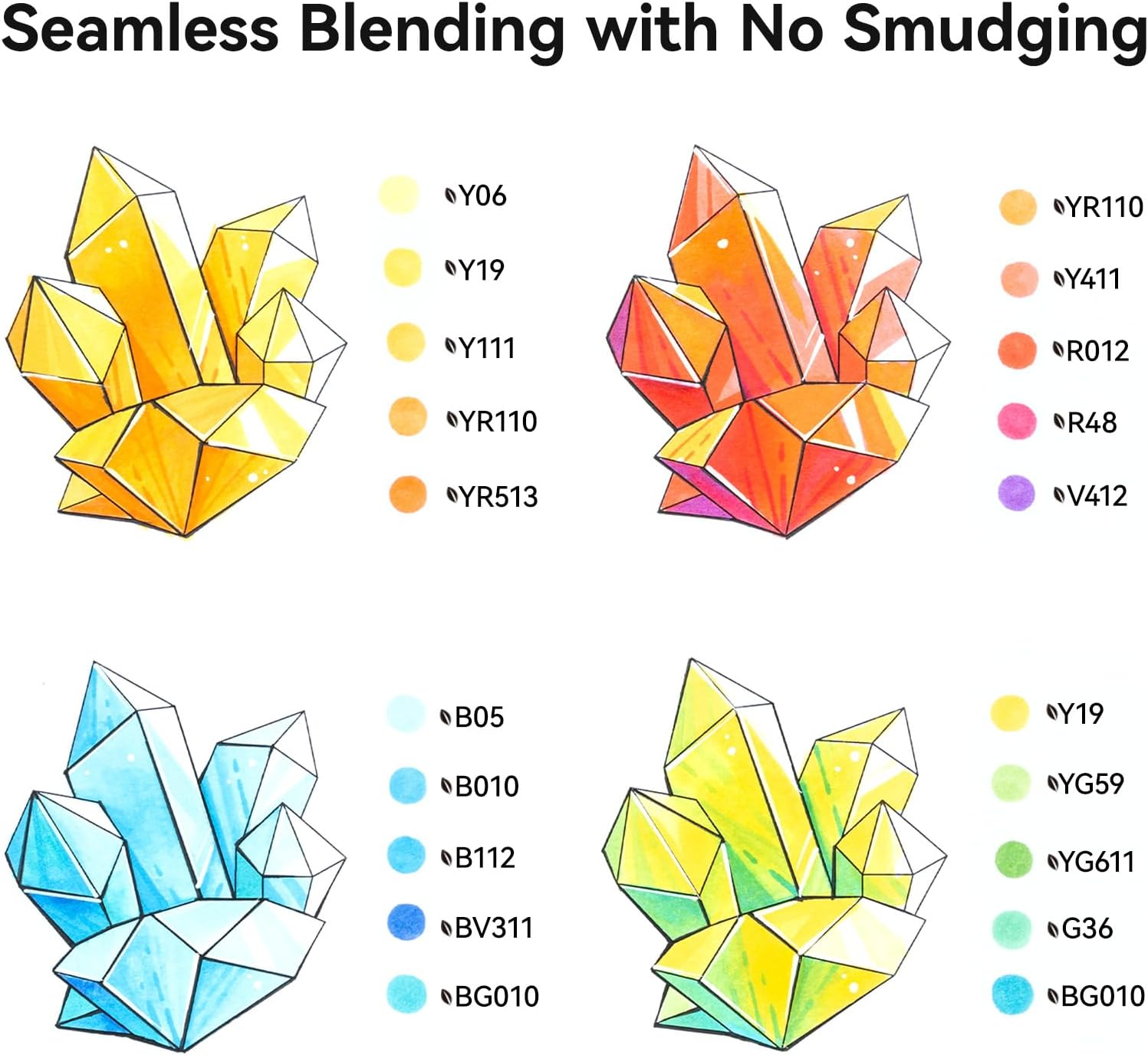 Ohuhu Washable Alcohol Markers Low-Odor: Brush & Chisel Dual Tips Washable 36 Colors Low-Odor Art Markers for Adults Coloring Illustration Comics - Kauai Series of Ohuhu image number 6