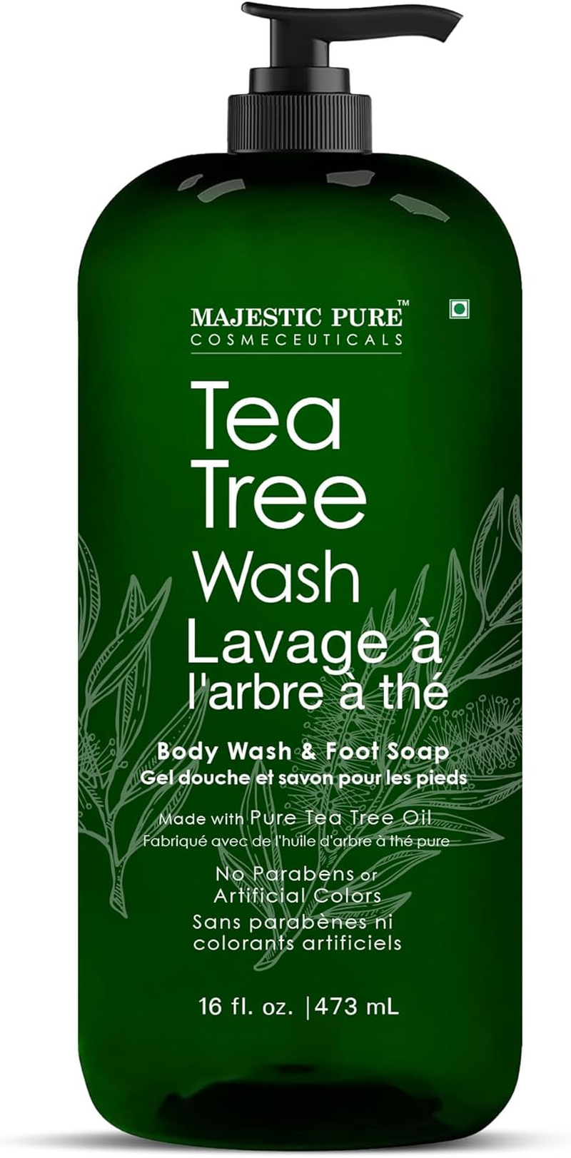 Majestic Pure Antifungal Soap with Tea Tree Oil, Natural Foot & Body Wash, 270Ml - Helps with Nail Fungus, Athletes Foot, Ringworms, Jock Itch & Body Odour image number 1
