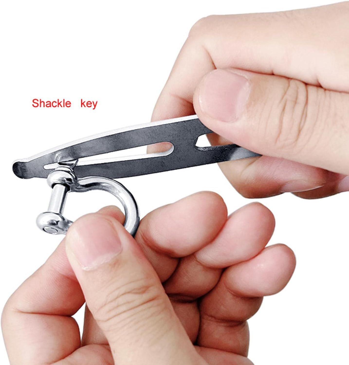 KESOTO Shackle Key with Bottle Opener, Boat Deck Key Emergency Tool Kit Stainless Steel 316 Screw Driver for Marine Yachts RV. image number 4
