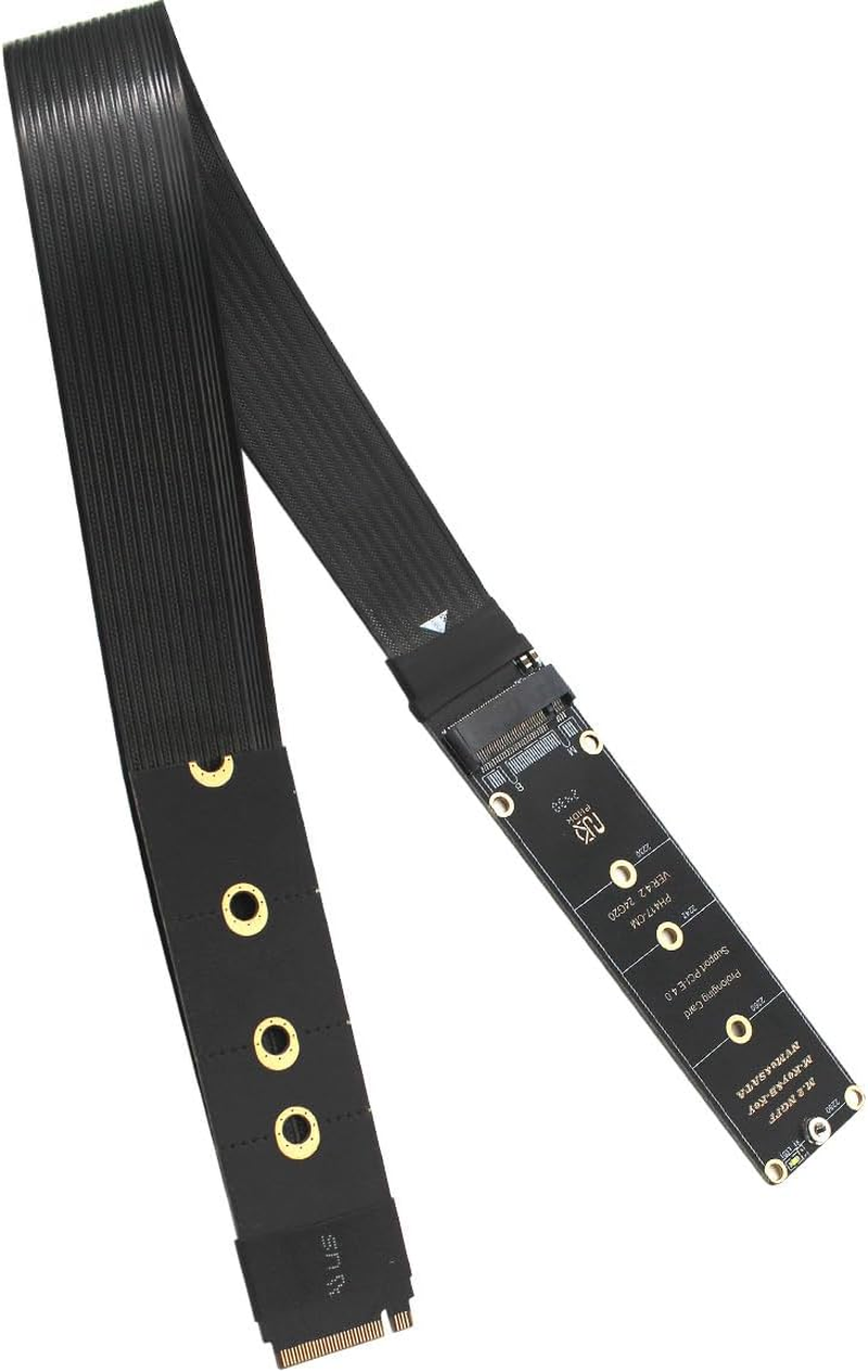 Sintech M.2 Nvme Extension Cable, NGFF M-Key Pcie 3.0 SSD Extender Card with Anti-Electromagnetic Foiled Cable, 20CMS (Silver Cable) image number 6