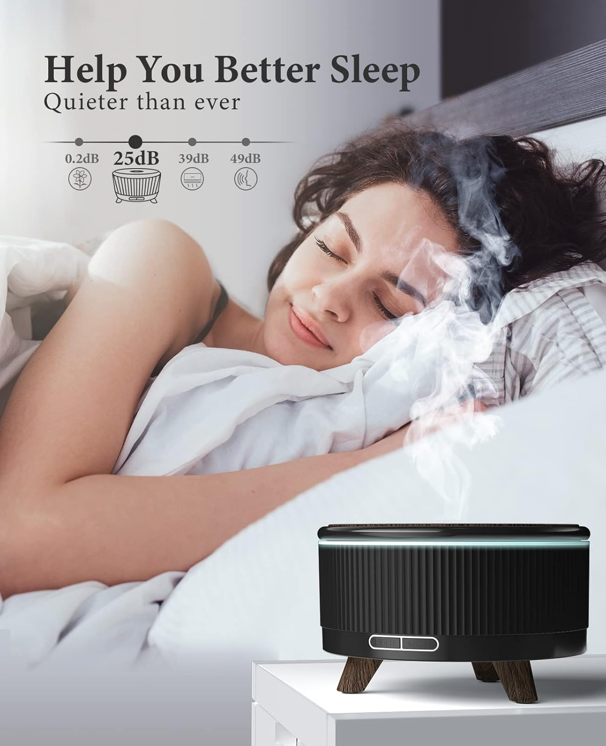 500Ml Essential Oil Diffusers for Home, Aromatherapy Diffuser, Room Aroma Diffuser, Scent Diffuser，Green - Ink Green image number 2