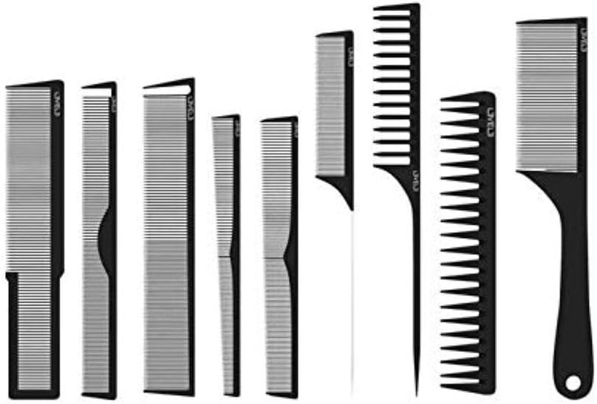 L3VEL3 Comb Set - Varies in Size and Tooth Width - Made with Durable Carbon - Helps Tame Frizz, Flyaways and Static - Heat and Chemical Resistant - Housed in a Handy, Protective Pouch - 9 Pc image number 2