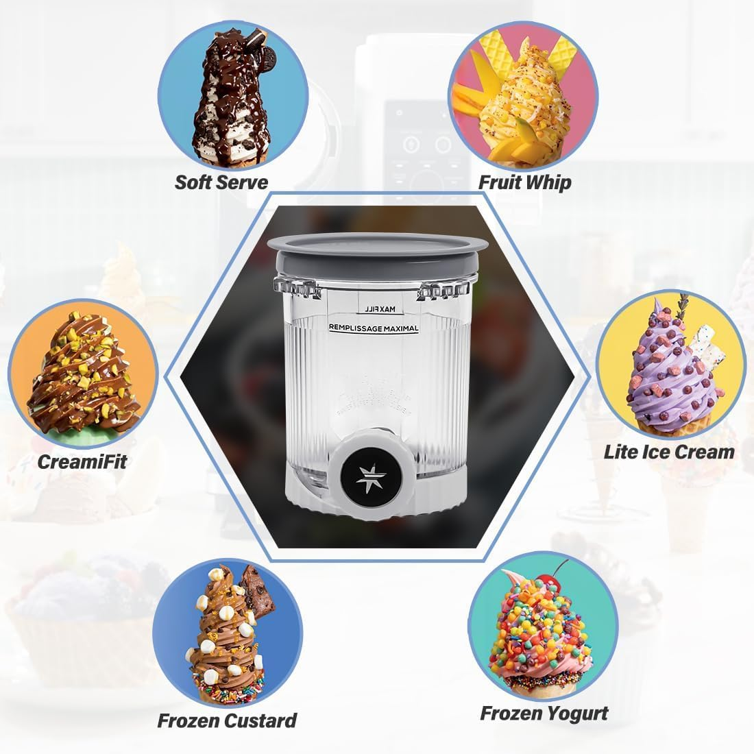 2 Pack Pint Containers Replacement for Ninja Swirl Ice Cream & Soft Serve Makers, 16Oz Creami Swirl Pints and Lids Compatible with NC700 NC701 Series, Bpa-Free & Dishwasher Safe image number 4