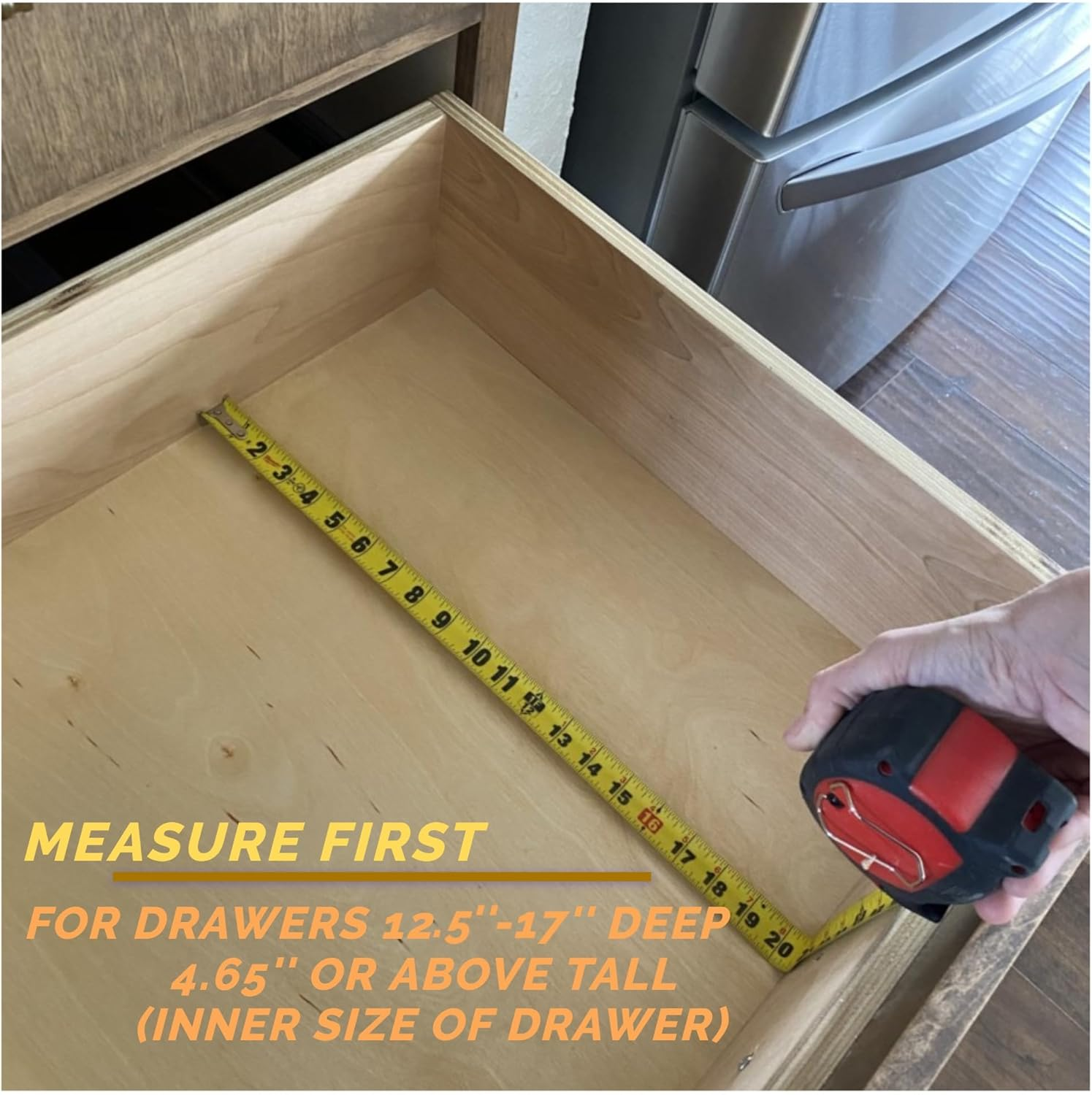 Fabsome Dresser Drawer Organizers 6 Pack, 4.65'' High Adjustable from 12.5-17&lsquo;&rsquo; Bamboo Drawer Dividers for Clothing Baby Clothes, Wooden Separators for Dresser Nursery Organization with Soft Foam Ends image number 2