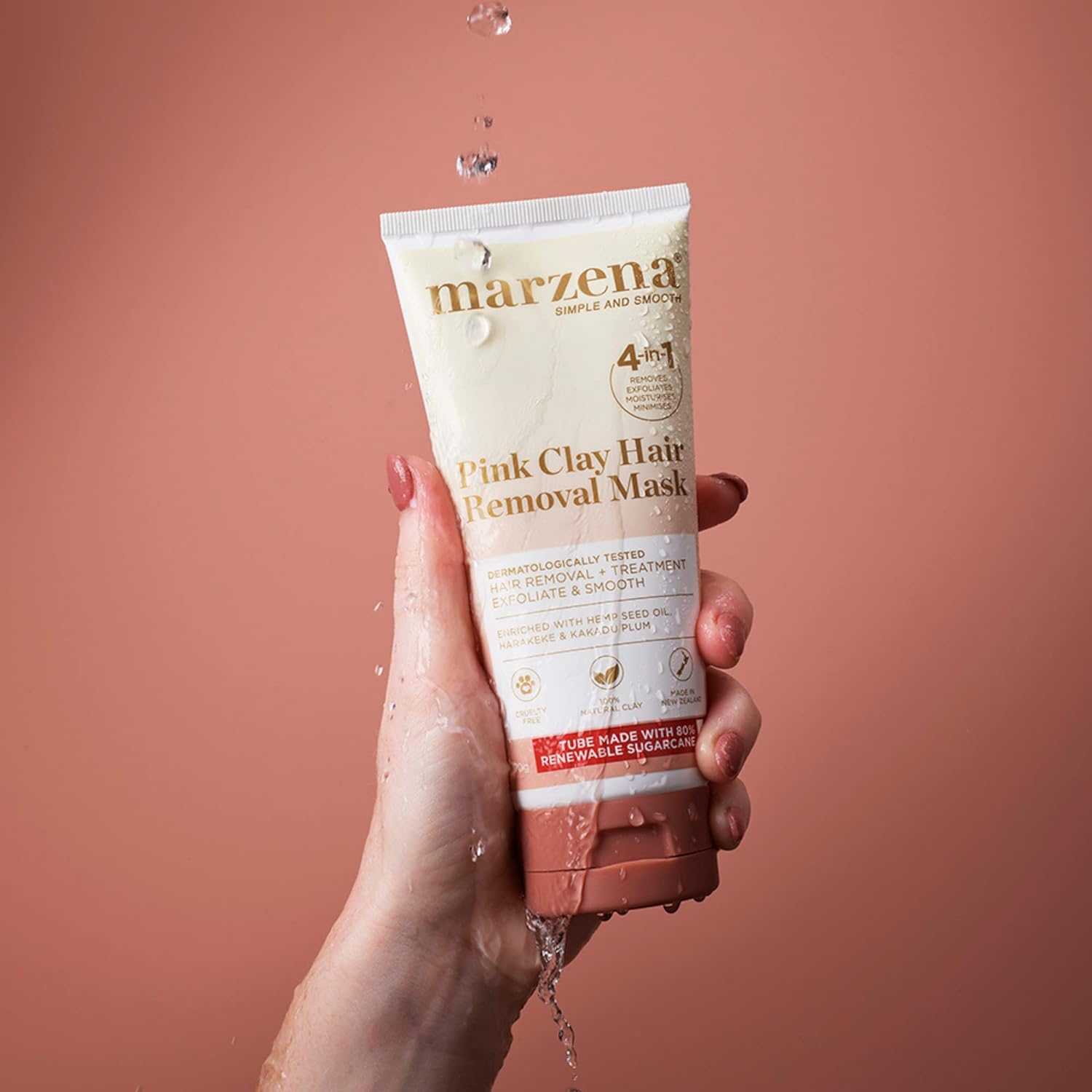 Marzena Pink Clay Hair Remover Mask, 170 G image number 4