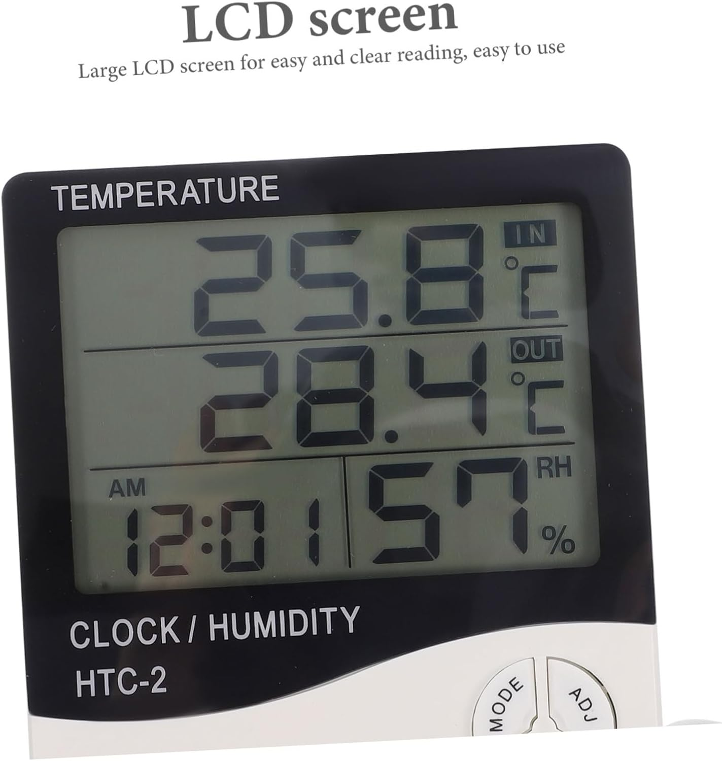 Digital Thermometer Humidity Monitor for Aquarium Fish Tank Home Use LCD Display Accurate Temperature Humidity Readings for Greenhouse Kitchen Office and Room image number 1